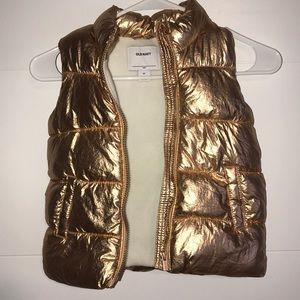 Puffy Metallic Gold Vest